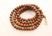 Brown Wooden Inlaid Turquoise and Coral Prayer Mala - nepacrafts