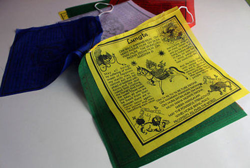 English Prayer Flags of Wind horse and Tibetan Dieties