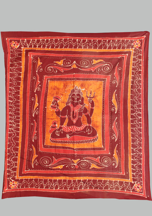 Lord Shiva Printed Cotton Wall Hanging Tapestry