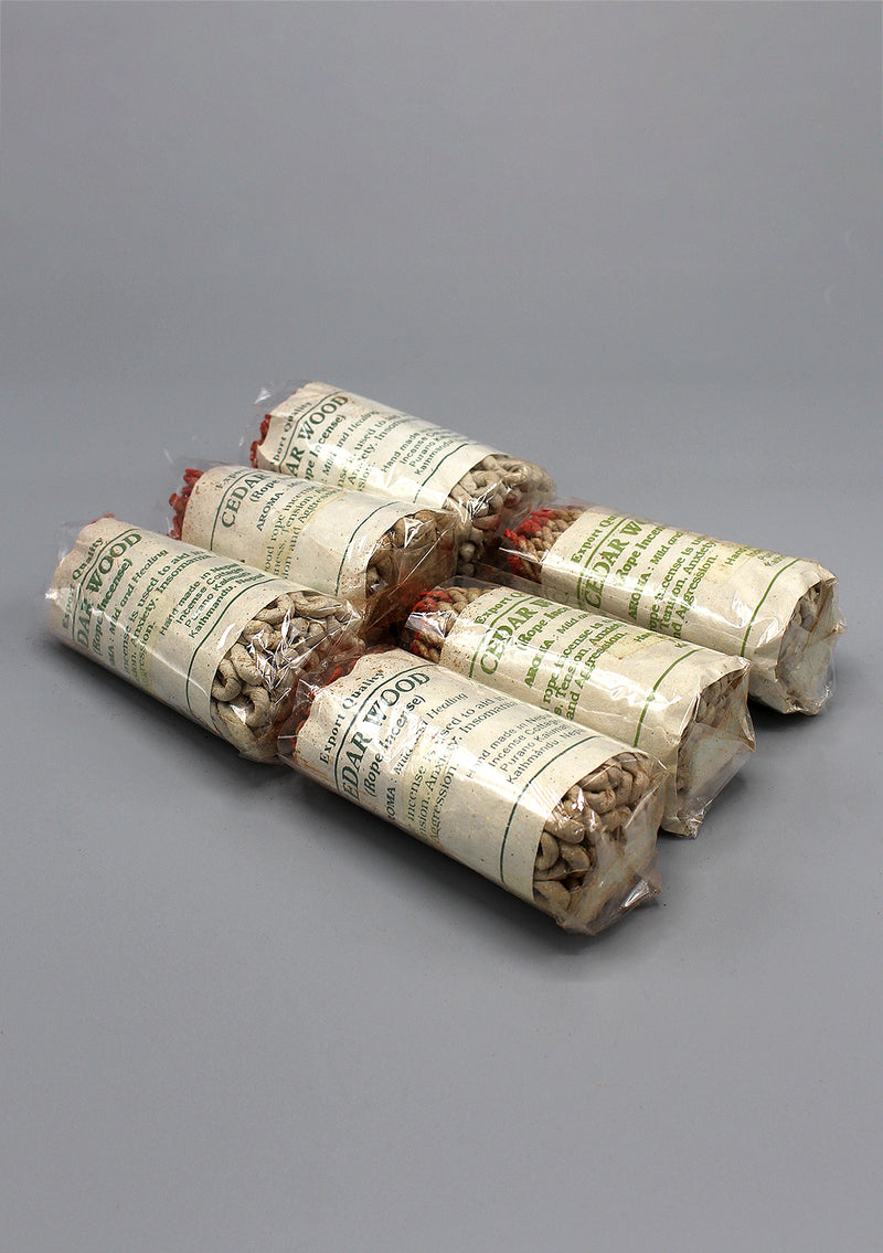 Handmade Nepalese Cedar Wood Rope Incense- Set of 6