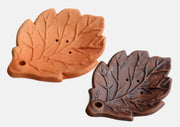 Leaf Shaped Handmade Clay Incense Burner - nepacrafts