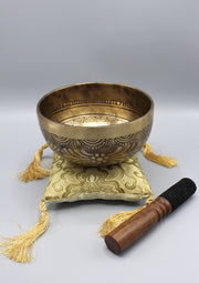 Tibetan Mandala Carving Singing Bowl - nepacrafts