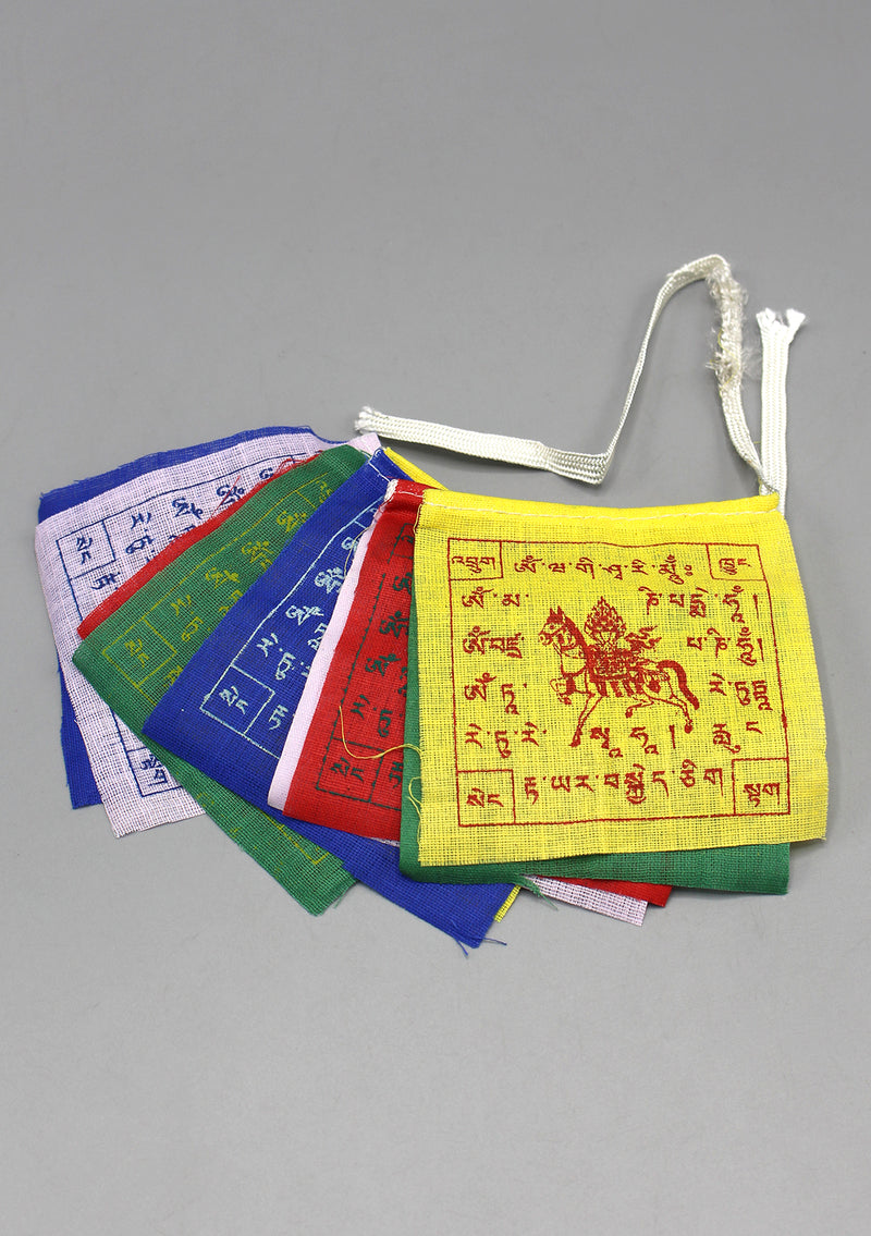 Mini Windhorse Cotton Prayer Flags Set