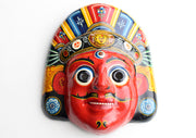 Mahakala Painted Paper Mache Wall Hanging Mask - nepacrafts