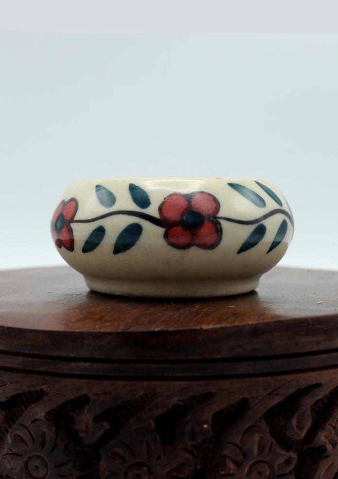 Floral Pattern Ceramic Incense Burner