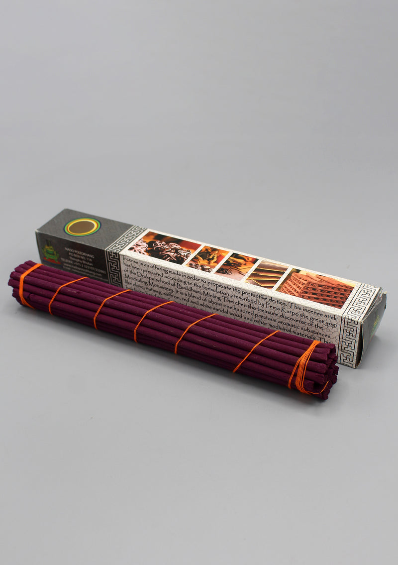 Grey Box Bhutanese Nado Poizokhang Incense - nepacrafts