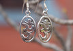 Silver Sterling Hindu Om Drop Earrings - nepacrafts