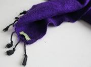 Purple Black Three Ply Woolen Muffler - nepacrafts