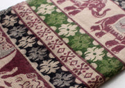 Soft and Beautifully Hand Loomed Elephant Design Yak Wool Shawl - nepacrafts