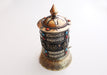 Tibetan Eight Auspicious Symbol Carved Spinning Desktop Prayer Wheel - nepacrafts