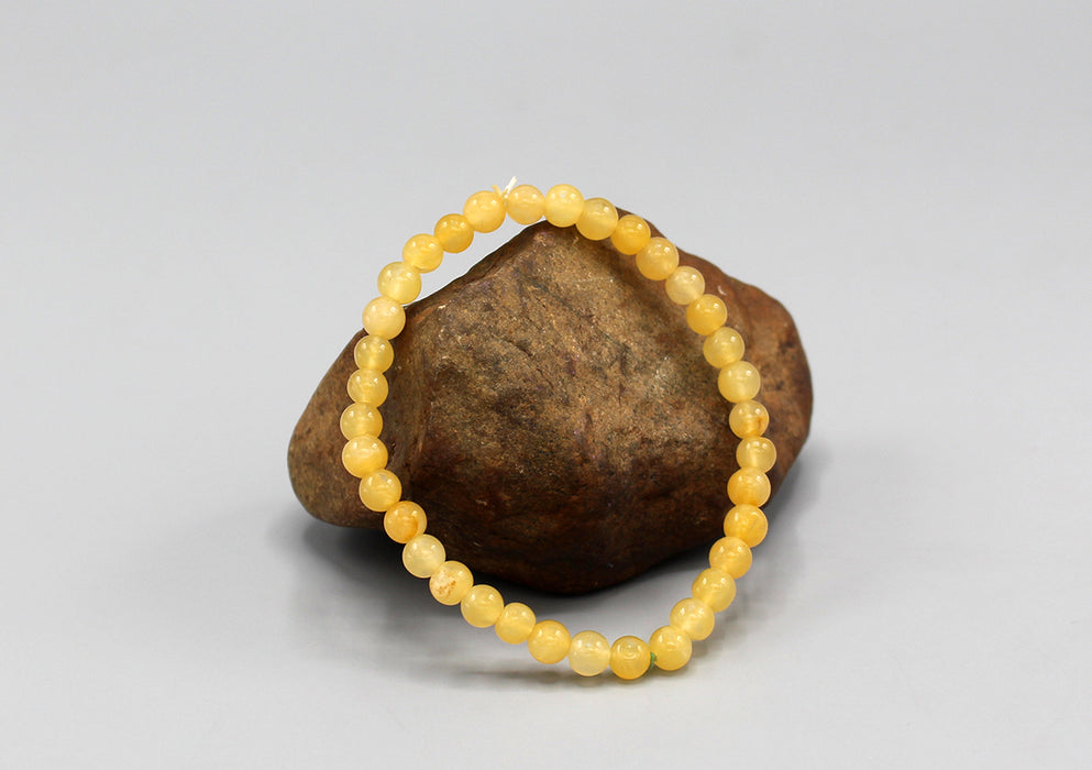 Amber Beads Stretchable Yoga Bracelet - nepacrafts