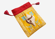 Auspicious Symbol Brocade Drawstring Jewelry Bag - nepacrafts