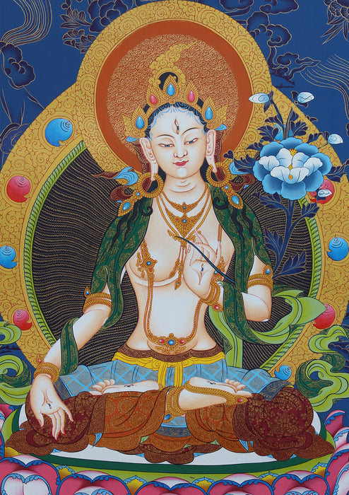 Buddhist Goddess White Tara Thangka Painting