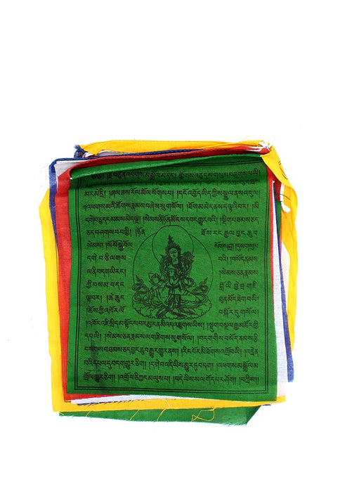 Tibetan Mixed Dieties Prayer Flag 5 Roll Pack