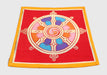 Tibetan Dharmachakra Wheel of Life Brocade Fabric Table Altar Cloth - nepacrafts