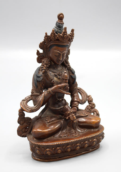Copper Oxidized Bodhisattva Vajrasattva Statue - nepacrafts