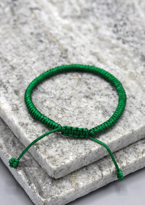 Handmade Green Lucky Knots Protection Bracelet