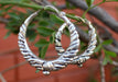 Twisted Design Silver Sterling Hoop Earrings - nepacrafts