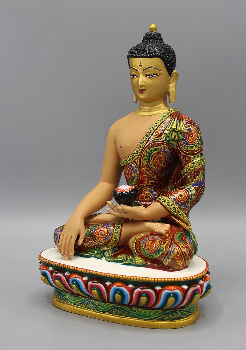 Uniquely Hand painted Shakyamuni Buddha Statue