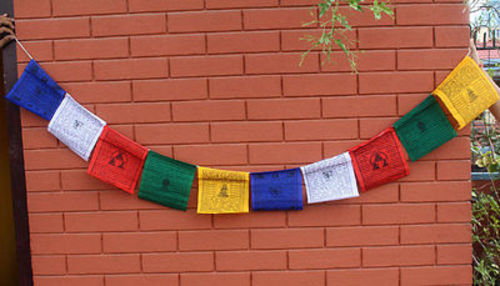 5 Rolls of Cotton Buddhist Tibetan  Prayer Flags - nepacrafts
