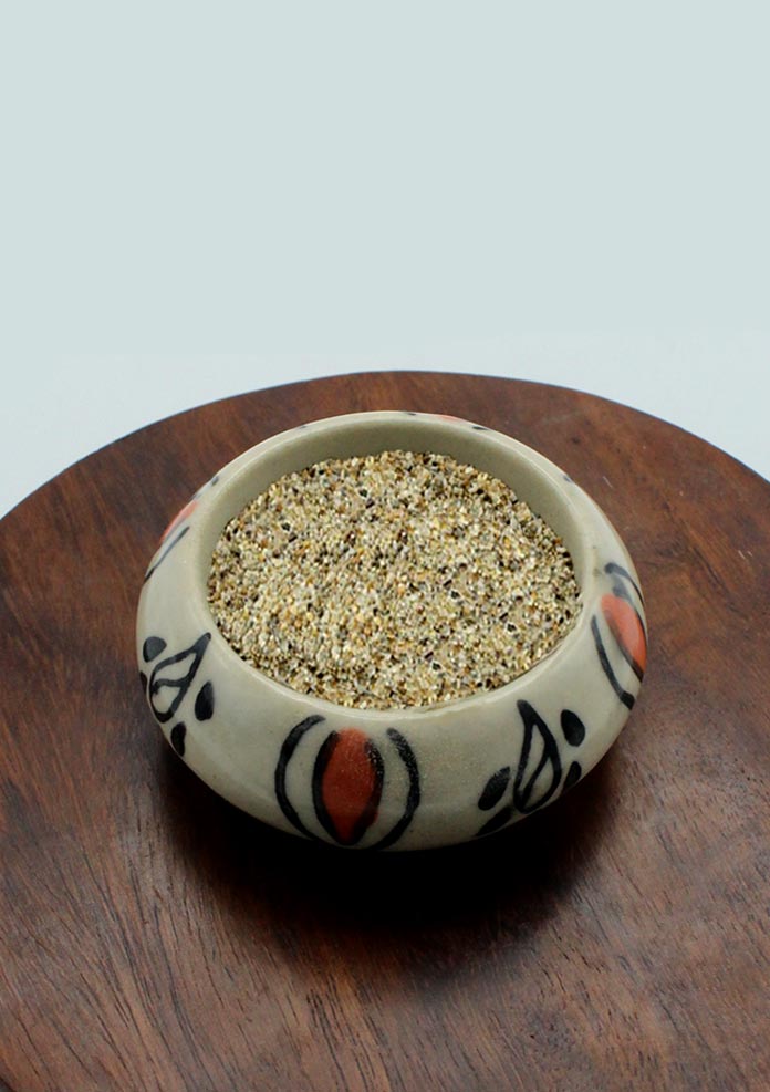 Leaf Pattern Ceramic Incense Burner