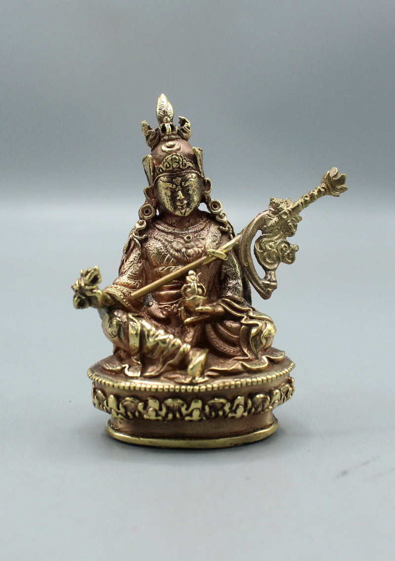 Brass Guru Padmasambhava Statue 2.8"