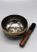 Oxidized Hindu Om and Endless Knot Singing Bowl - nepacrafts