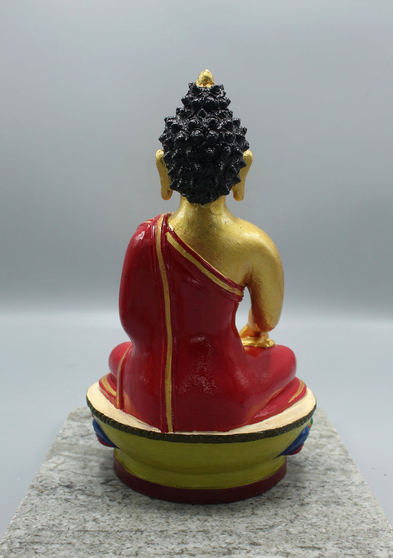 Shakyamuni Buddha Hand Painted Ceramic Statue