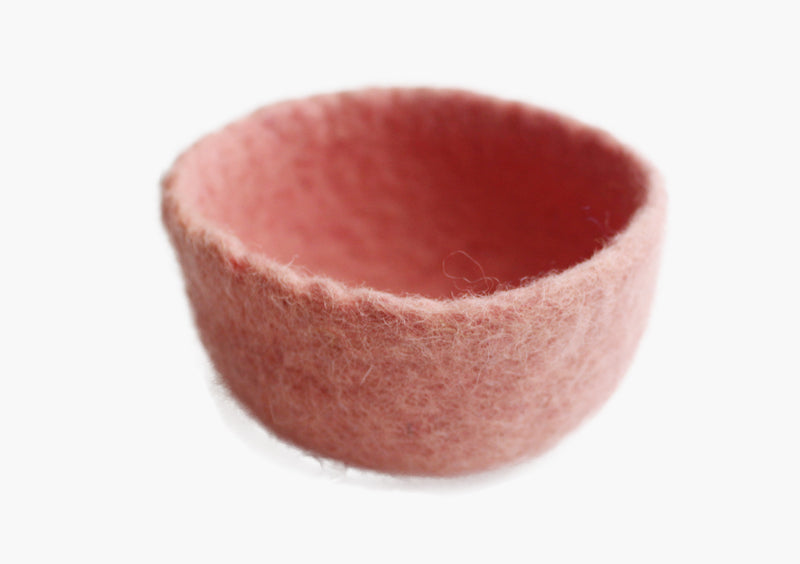 3.5" Hand Felted Colorful Jewelry Collector Felt Bowls - nepacrafts
