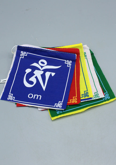 Om Mani Padme Hung Tibetan Prayer Flags- Single