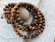 Tiger's Eye Prayer Mala - nepacrafts