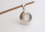 Beautiful Moonstone 925 Silver Sterling Pendant in a Diamond Cut Design - nepacrafts