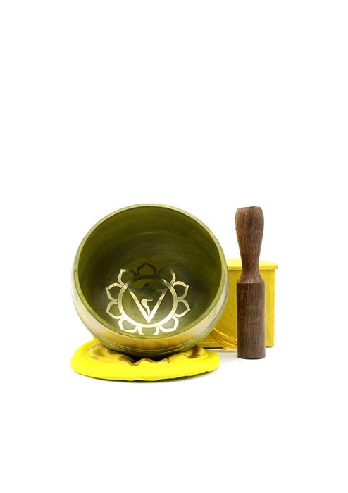Manipura Singing Bowl Gift Set 3 Inch - Solar Plexus Chakra