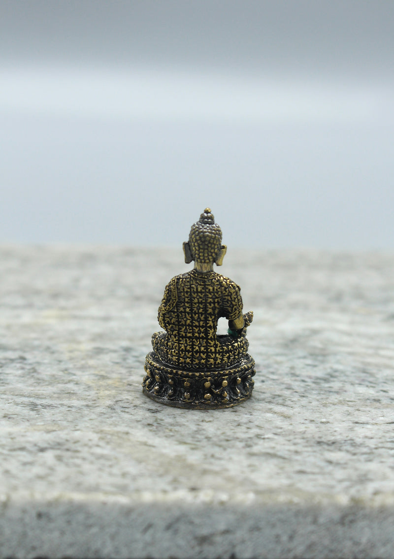 Brass Mini Medicine Buddha Statue 2"