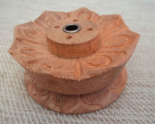 Handcarved Lotus Wooden Incense Burner