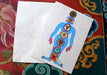 Fair Trade Seven Chakra Painted Handmade Nepalese Lokta Paper Greeting Card - nepacrafts