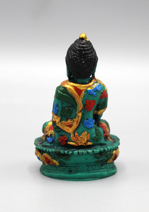 Embossed Hand Painted Shakyamuni Buddha Resin Statue