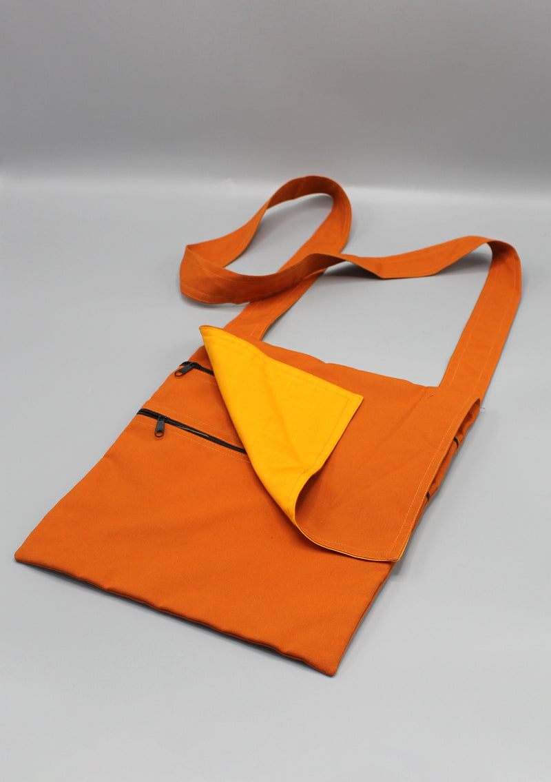 Cotton Side and Cross Body Carry Zipper Bag