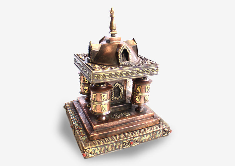 One of a Kind 4 in 1 Prayer Wheel Stupa Chorten - nepacrafts