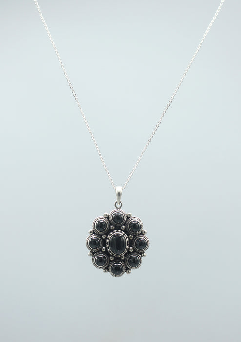 Sterling Silver 925 Onyx Necklace
