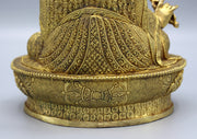 Majestic Guru Padmasambhava Fully Gold Plated Statue - nepacrafts