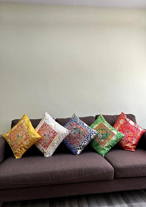 Tibetan-inspired Double Dorjee Sofa Pillow Cover