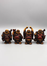 Set of 4 Laughing Buddha Statue - nepacrafts