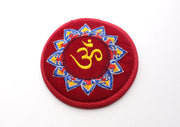 Hindu Om Embroidered Round and Light Weight Singing Bowl Cushion - nepacrafts