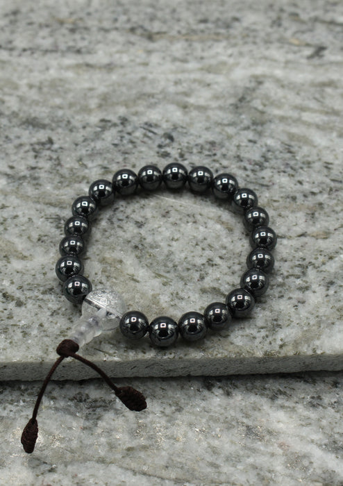 Black Shiny Terahertz Beads Bracelet