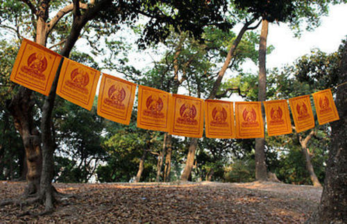 All Orange Shakyamuni Exclusive Prayer Flags