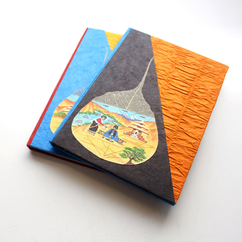 A Tradition Nepali Fest, Handpainted Lokta Paper Journal - nepacrafts