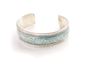Motif Carving Silver Plated White Metal Bracelet - nepacrafts