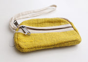 100% Natural and Pure Bright Yellow Hemp Money/Cosmetics Purse - nepacrafts