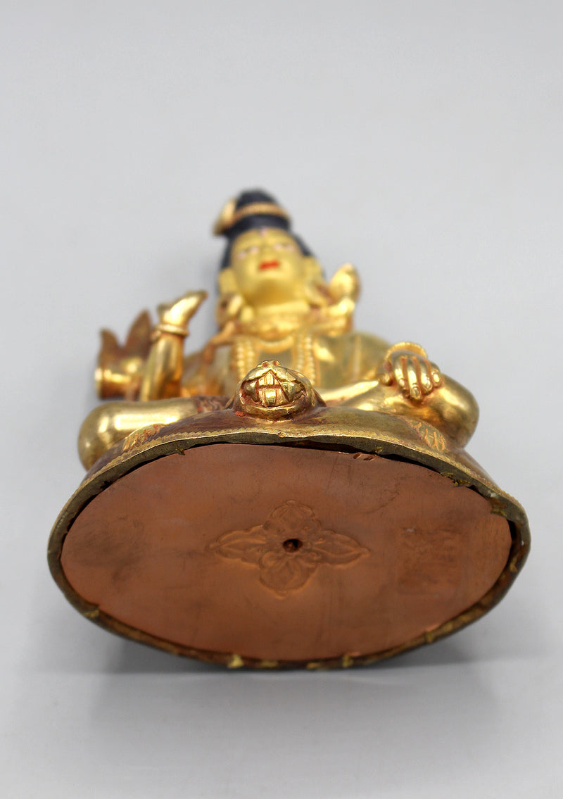 Gold Plated Hindu Lord Shiva Statue